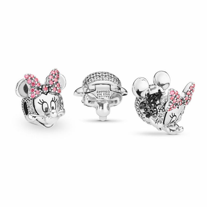 Pandora Disney Shimmering Minnie Portrait Clip Charm NZ Sale, Sterling Silver (670134-GLM)